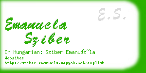 emanuela sziber business card